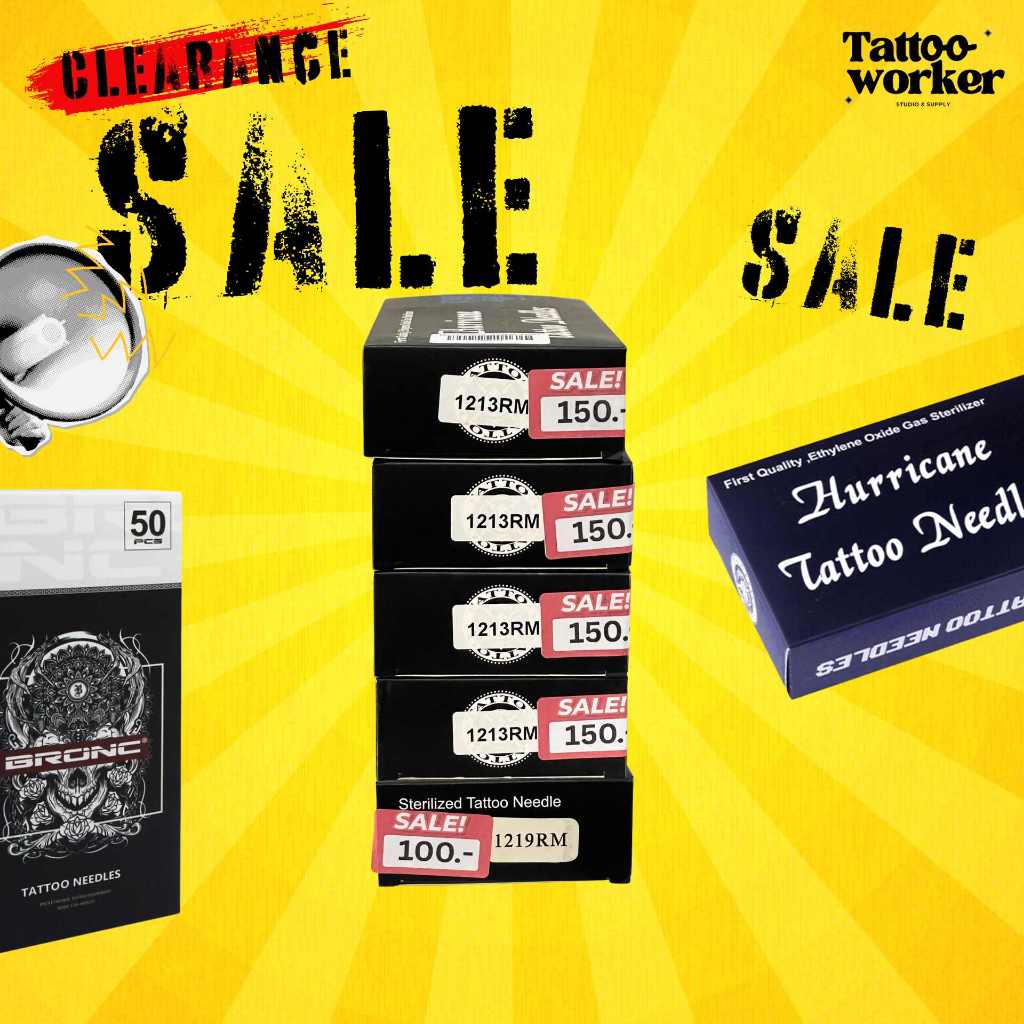 ลดล้างสต๊อก! เข็มก้านเฮอร์ริเคนและยี่ห้ออื่นๆ Tattoo needles