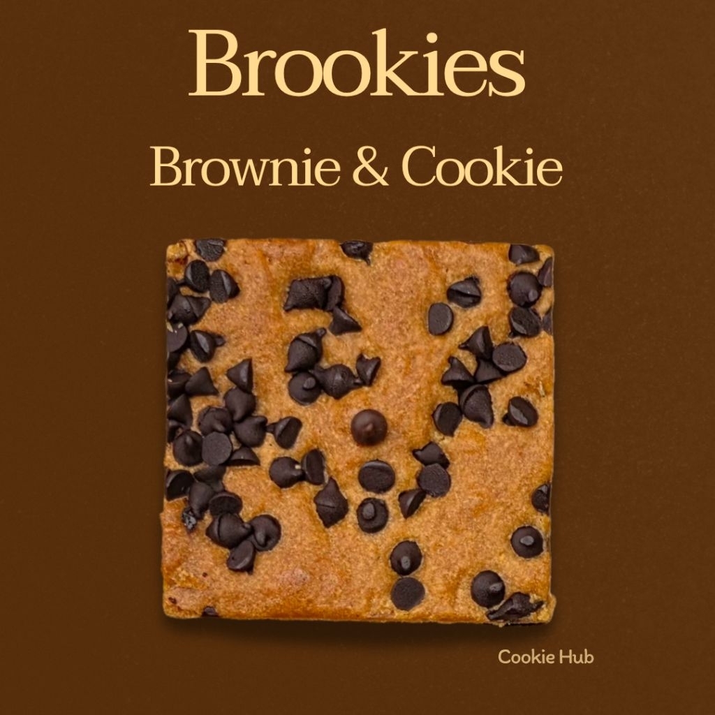 🍫บรูกกี้ Brookie โฮมเมด เนื้อหนึบ เข้มข้น ขนาด 3x3 (1 ชิ้น)