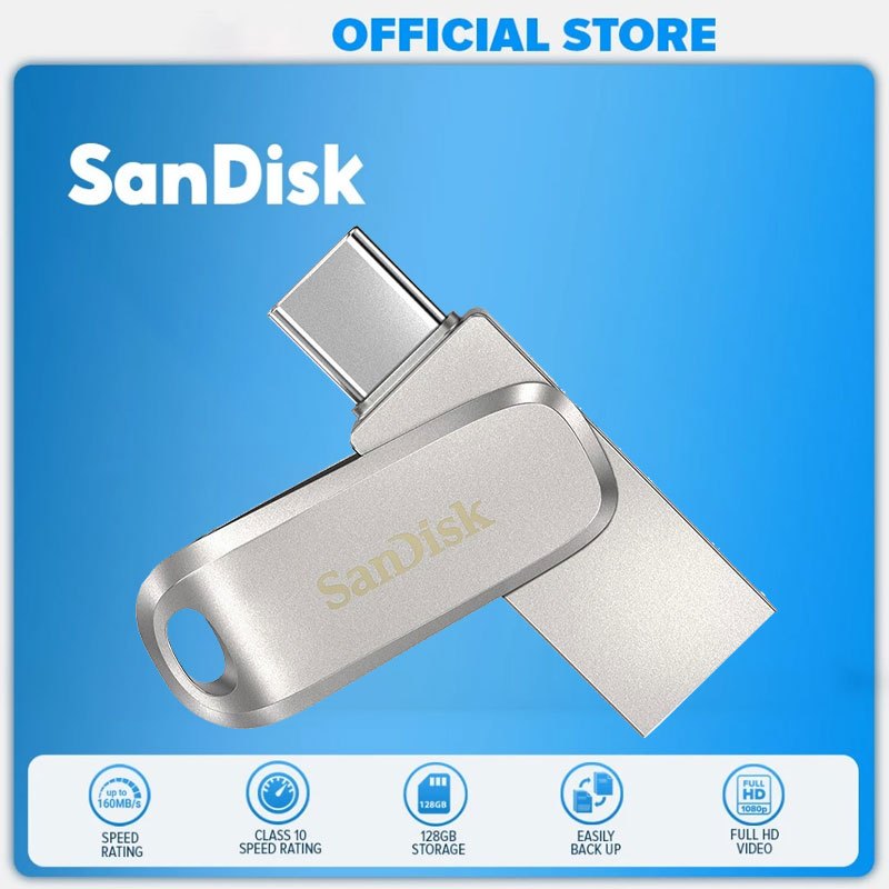 SanDisk Ultra® Dual Drive Luxe USB Type-C 32GB 64GB 128GB 256GB 512G(SDDDC4-032G-G46)แฟลชไดรฟ์ iphone15 iPhone16 iPadPro