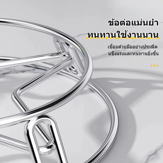 3PCS ชั้นวางหม้อสแตนเลส จัดระเบียบครัว ที่วางฝาหม้อกันความร้อน ป้องกันการลวก แข็งแรง ทนทาน