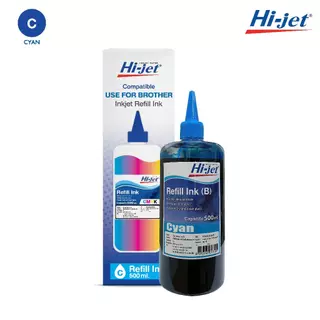 Hi-jet หมึกเติม Inkjet Refill Ink สำหรับแบรนด์ Brother (บราเธอร์) 500 ml. (เลือกสีได้) หมึกเติมเกรดพรีเมียม