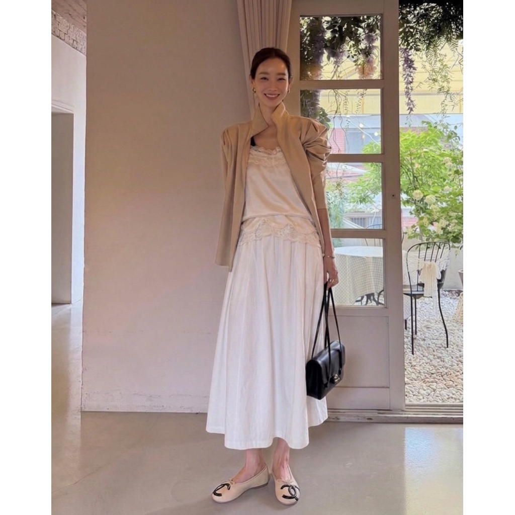 #BJwhiteSkirt260407กระโปรงสีขาว
