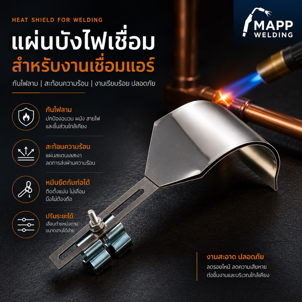 แผ่นสแตนเลส บังไฟเชื่อม