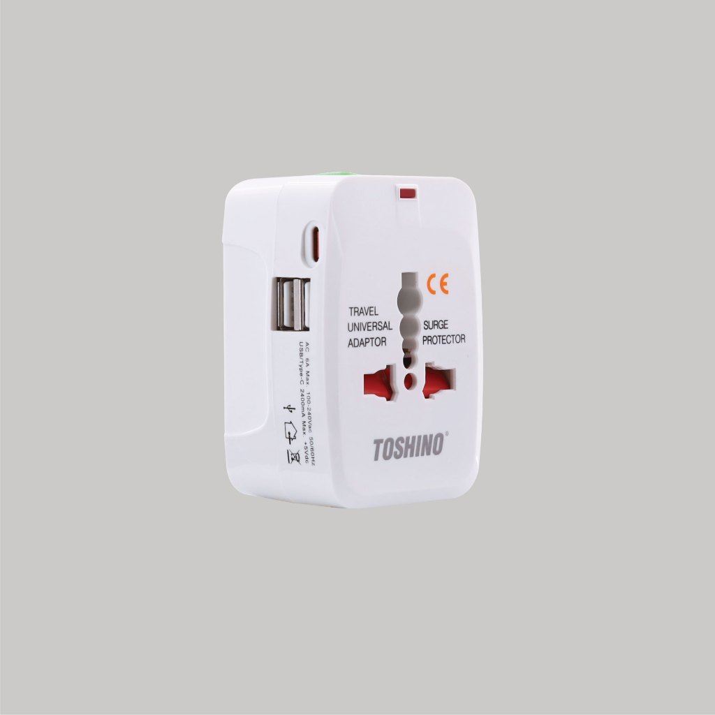 Toshino รุ่น DE-204UC เป็นปลั๊กแปลงขาอเนกประสงค์