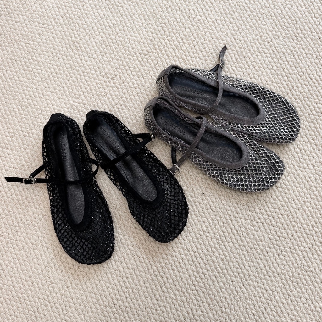 [Pre-order 7-10 วัน] WEAR.SOUL #S688-STELLA Sparkle Mesh Flats