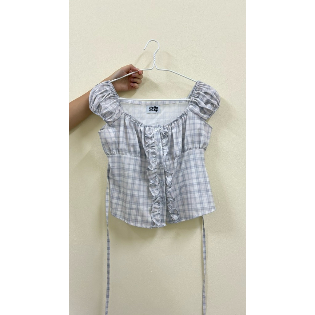 เสื้อแขนตุ๊กตา ผูกหลัง Hello Baby