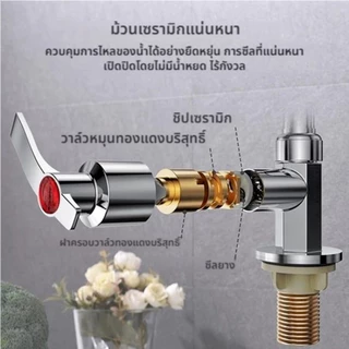 【SUS304】ก๊อกน้ำสแตนเลส 304 หมุนได้ 360° ปรับน้ำ 2 โหมด ใช้งานได้หลากหลาย ติดตั้งง่าย พร้อมแถมเทปพันเกลียว