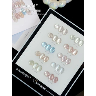 พร้อมส่งในไทย🇹🇭 มาใหม่ลูกแก้วผสมกลิตเตอร์ แบบใหม่ 10 สี Suuseegel Cloud Bubble Cat Eye Series