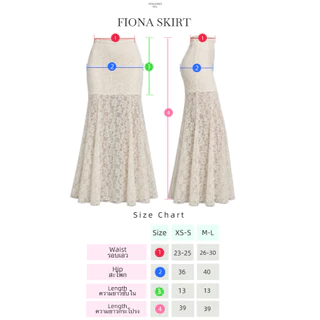Fiona Skirt 1390.- กระโปรงยาวลูกไม้ทรงสวย ผ้าลูกไม้พรีเมียม ซับหนา2 ชั้น ใส่เข้ารูปตามสรีระ