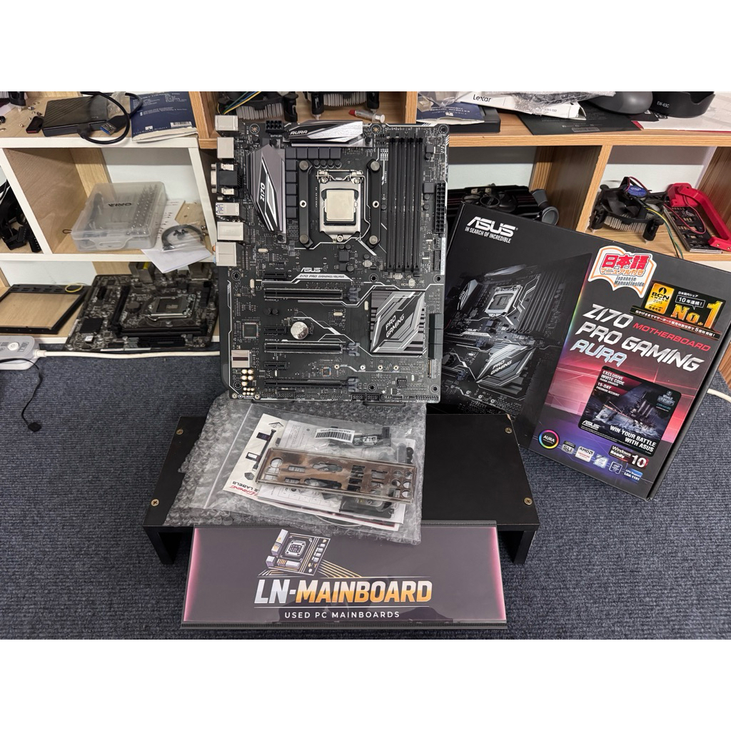 [Mainboard มือสองพร้อม CPU]Asus Z170 Pro Gaming Aura + CPU i7 6700K ***มีตำหนิ กรุณาอ่านรายละเอียด