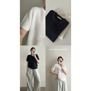 FADTHINGS : Oreo sheer tencel knit 🥛🍪