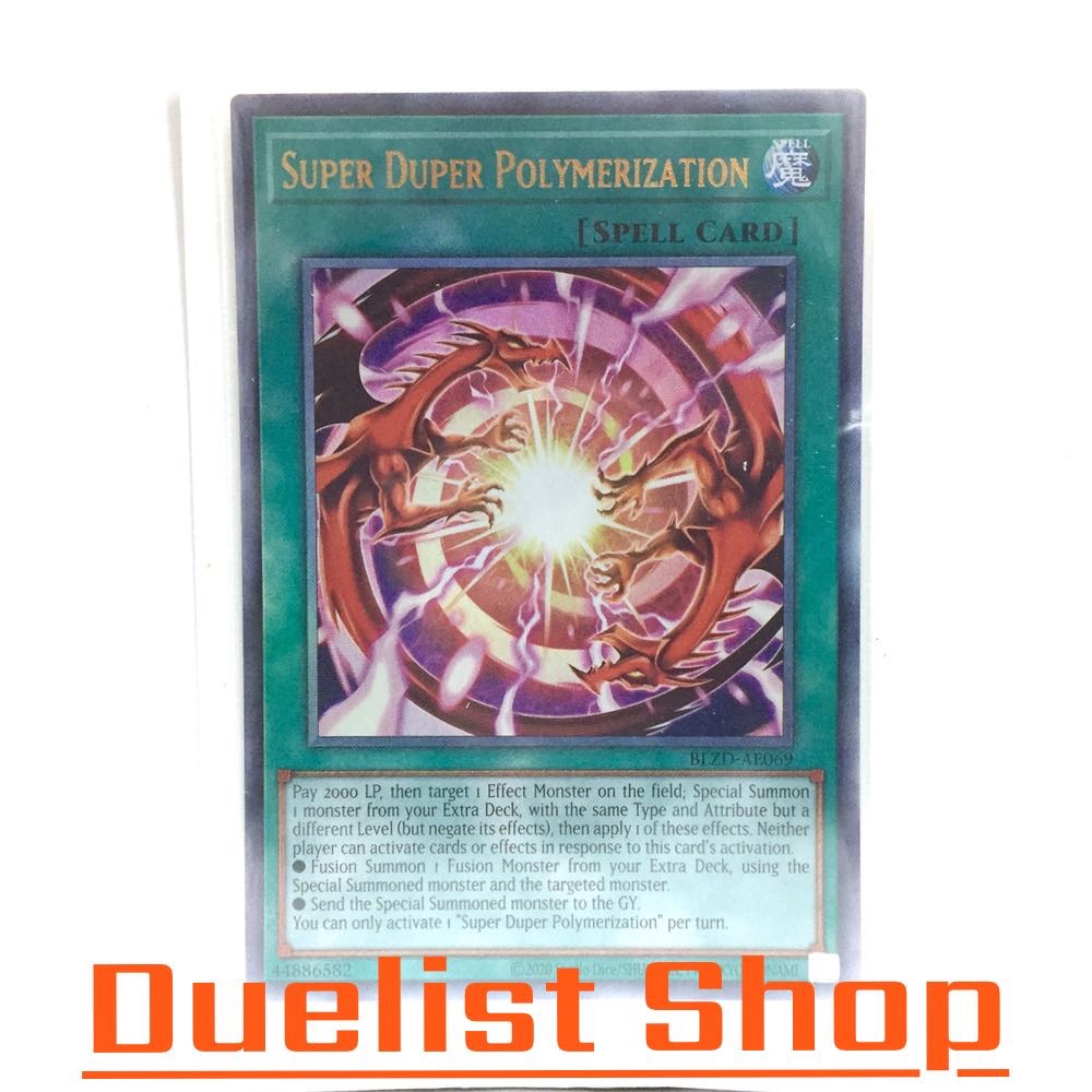 Super Duper Polymerization (UL) Spell [Normal] ชุด BLZD-AE069 การ์ดยูกิโอ (Yu-Gi-Oh!) OCG Asia EN
