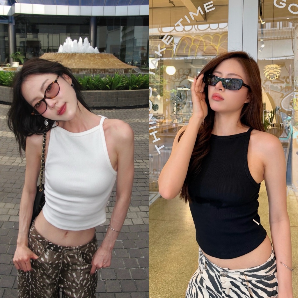 MALIMAYS - Kelly Ribbed Top เสื้อสายเดี่ยวคอปาด ผ้า rib หน้าอยู่ทรง