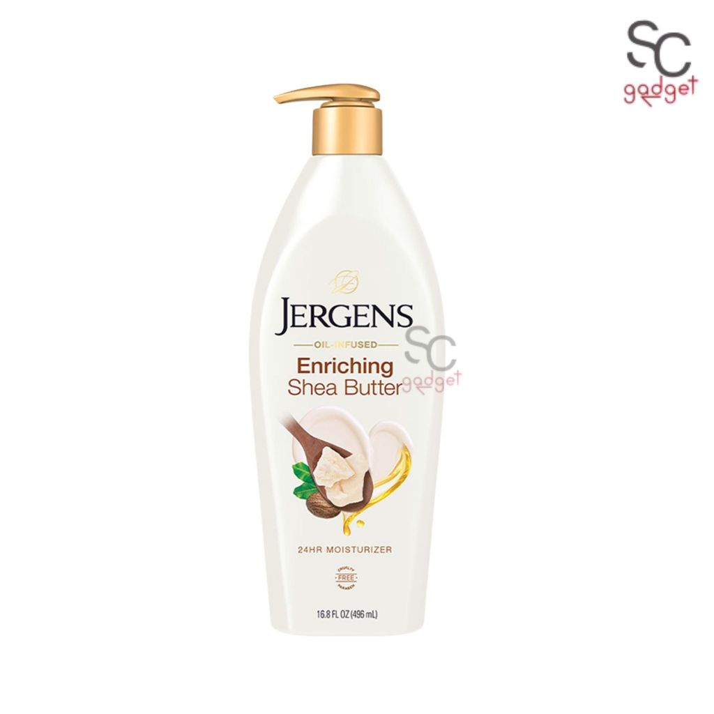 Jergens oil-infused enriching shea butter 24H moisturizer 496ml.