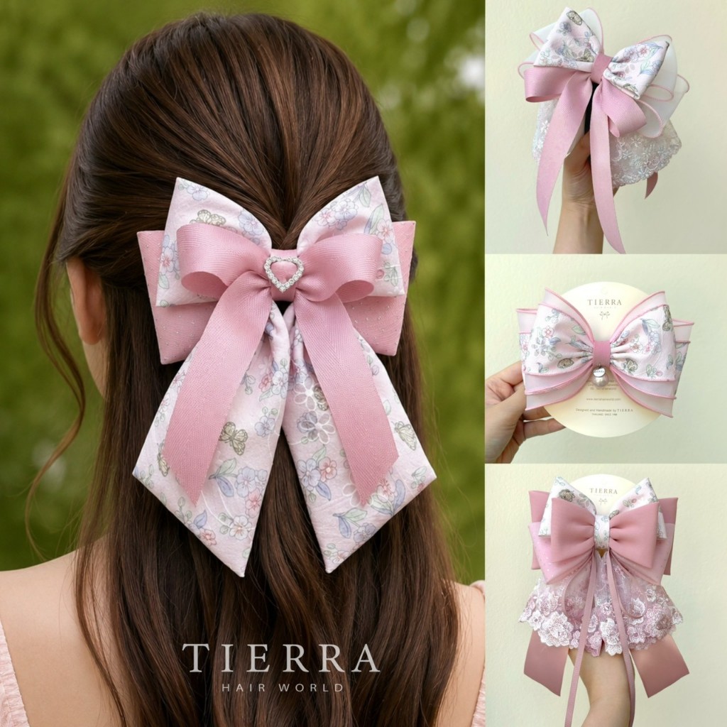 คอลเลคชั่น "น้องวาชิ “Japanese Washi”" ผ้านำเข้า เน็ตติดผม โบว์ติด  กิ๊บกล้วย แบรนด์เทียร์ร่า