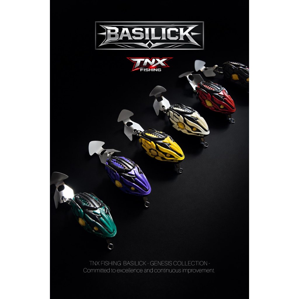 กบยางบลาซิลิสค์ แพคเกจใหม่ล่าสุด  BASILICK by TNX Fishing น้ำหนักดีตีน้ำดัง