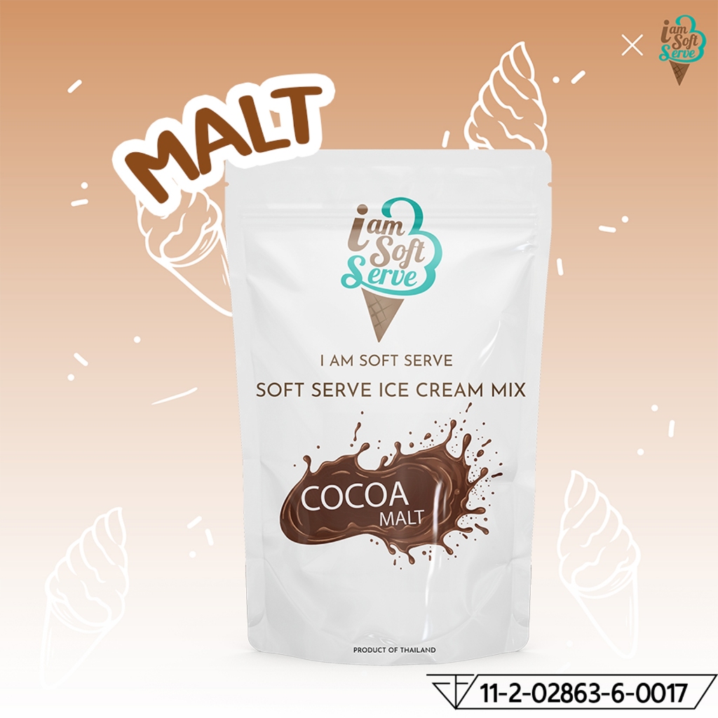 I Am Softserve ผงไอศครีมซอฟท์เสิร์ฟสูตรประหยัด รวมทุกรส ขนาด 1 Kg.