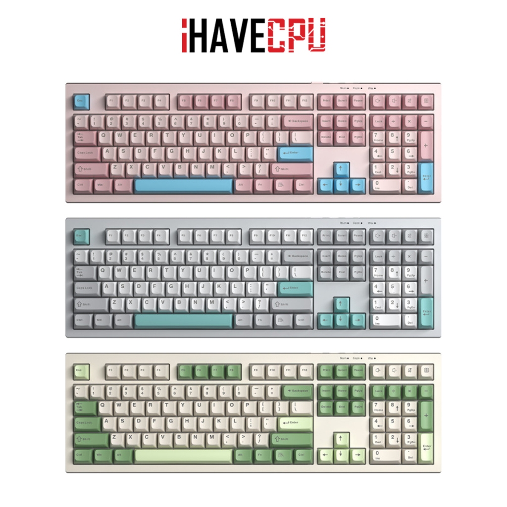 คีย์บอร์ด (keyboard) iHAVECPU AULA S102 PRO 3IN1 WIRELESS EN/TH
