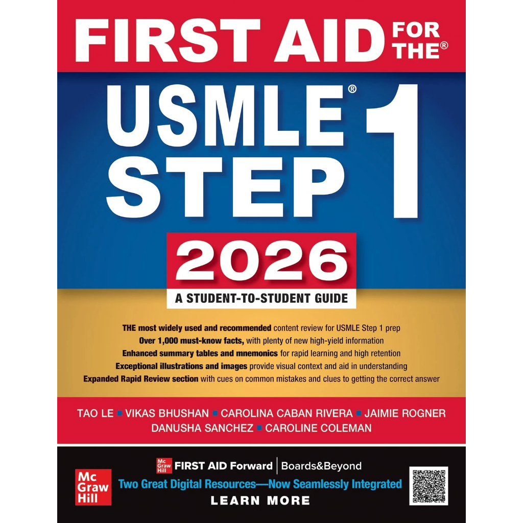 [ พร้อมส่ง ] FIRST AID FOR THE USMLE STEP 1, 2026: A STUDENT-TO-STUDENT GUIDE (IE) - 9781265380540