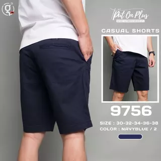 ⚡GW⚡9756 กางเกงขาสั้น ผู้ชาย เอวขอบ ผ้ายืด คอตต้อน สีพื้น ยาว19-20 นิ้ว ไซส์ 30-38 Goodwin Brand