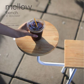 mellow bench ม้านั่งคาเฟ่ ม้านั่งพร้อมโต๊ะข้าง เก้าอี้กาแฟ ม้านั่งร้านกาแฟ ม้านั่งมินิมอล เฟอร์นิเจอร์คาเฟ่ IDEALIZE20