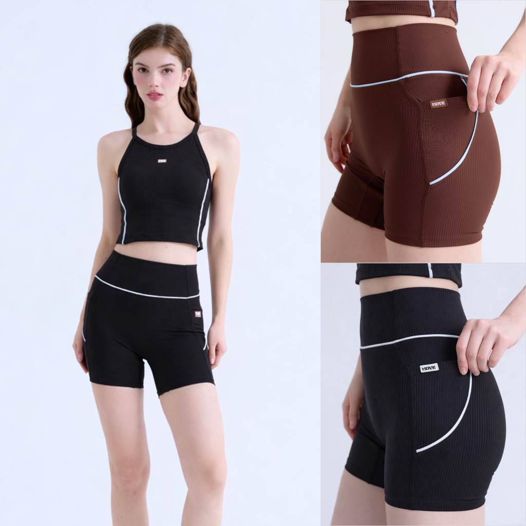 Mood Sculpt Shorts - กางเกงออกกำลังกายขาสั้น กระชับ ไร้ตะเข็บหน้า ขาไม่ม้วน | THE MOOD MOVE