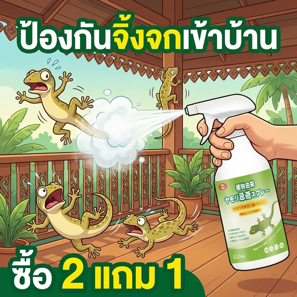🦎ตุ๊กแกหายเกลี้ยง🦎NANA สเปรย์ไล่จิ้งจก ยากำจัดจิ้งจก 510ml ยาไล่ตุ๊กแก ไร้สารเคมี 100% ญี่ปุ่นคิดค้นล่าสุด