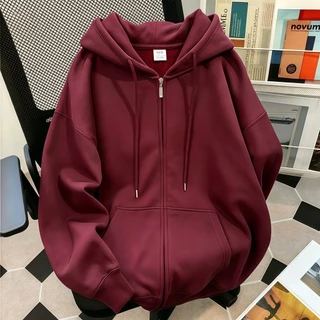 เสื้อแขนยาวแจ็คเก็ตกันหนาว มีฮู้ดและซิปเต็ม ลายสปอร์ต Unisex ใส่ได้หลายลุค