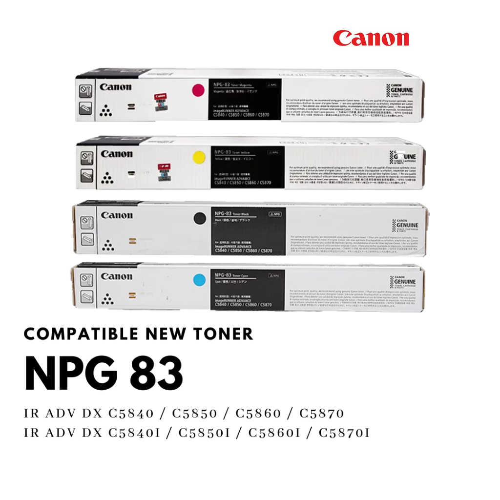 ผงหมึกเกรดพรีเมียม TONE MART NPG-83 รองรับเครื่อง iR ADV DX C5840/C5850/C5860/C5870/C5840i/C5850i/C5