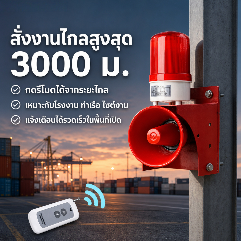 【การรับประกัน 5 ปี】ไซเรนอุตสาหกรรม 130dB เสียงเตือนแตรกันน้ําฉุกเฉิน Strobe ไฟเตือน-สามารถออกใบเสร็จได้
