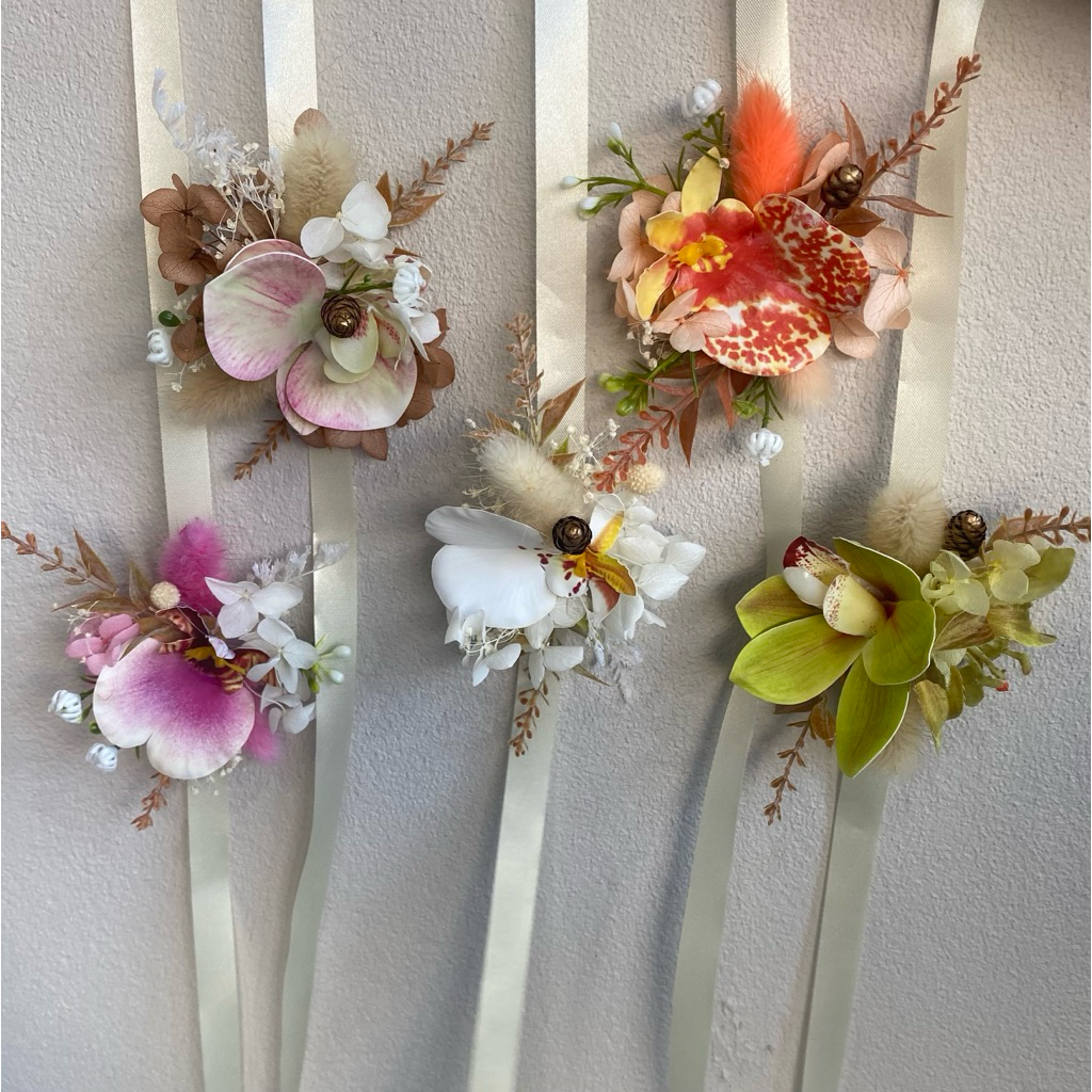 *มาใหม่ Maison Orchid ข้อมือ/เข็มกลัด ดอกกล้วยไม้สุดunique งาน handmade ส่งจาก กทม.