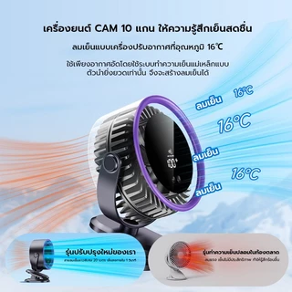 Eihome พัดลมตั้งโต๊ะ/หนีบ พัดลมพกพา 100 ระดับ ตั้งโต๊ะ / คลิปหนีบ / แขวนผนัง 24h ใช้งานได้นานถึง หมุนได้ 720°