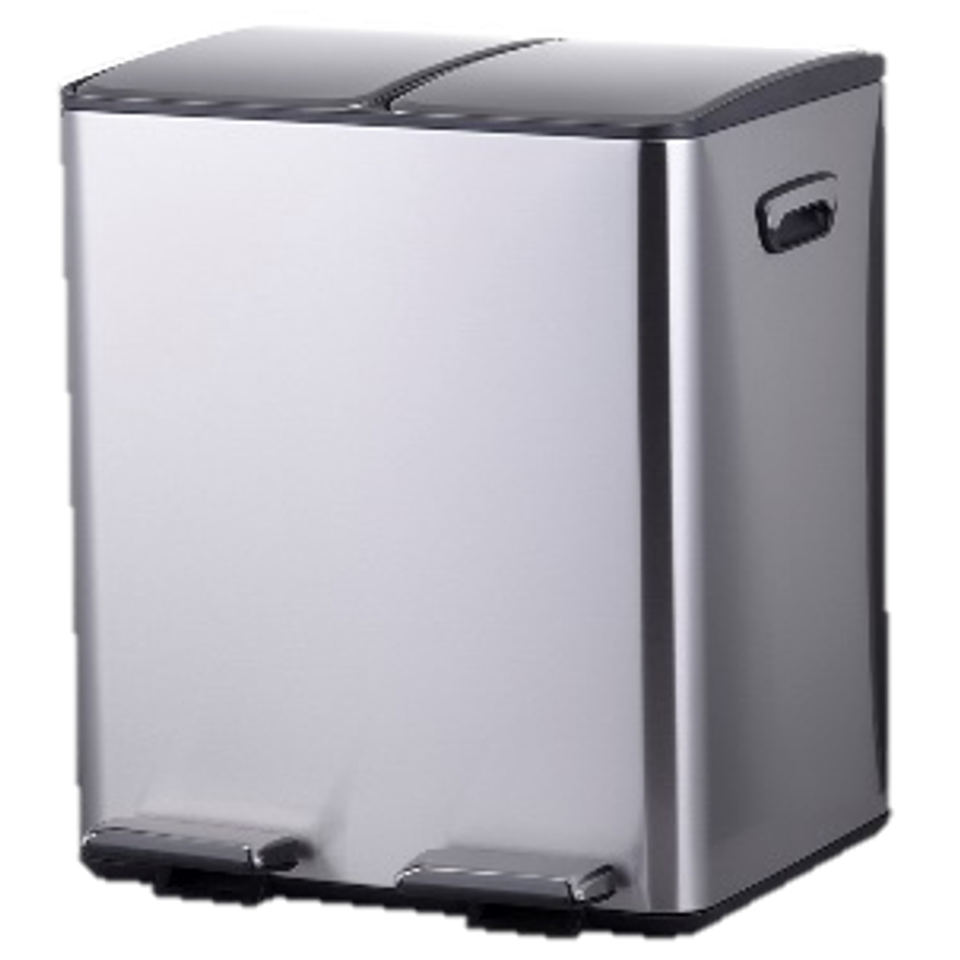ถังขยะเหยียบเหลี่ยม HOOMDOT WBS150L30-SS410(15Lx2)