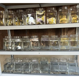NAC.Shop โหลพลาสติกใส หน้าเรียบ บรรจุ 2 ใบ แถมฝา โหลปลากัด เหมาะสำหรับเลี้ยงปลากัด ไม่มีรอยต่อ