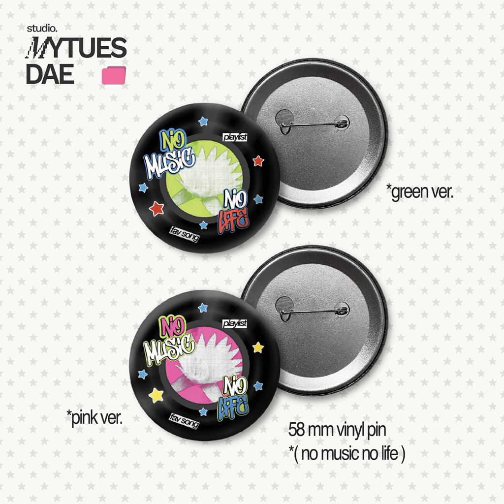 เข็มกลัด 58 mm - no music no life