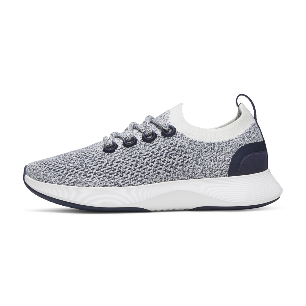 Allbirds รองเท้าสนีกเกอร์ผู้ชายรุ่น Dasher NZ Blizzard/Deep Navy (Blizzard)