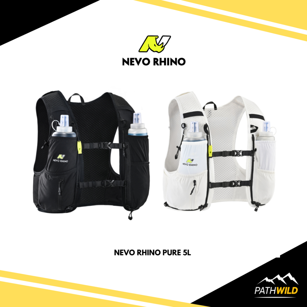 NEVO RHINO PURE 5L เป้น้ำขนาด 5ลิตร พร้อมขวดนิ่ม กระชับ ใส่สบาย ระบายอากาศดี