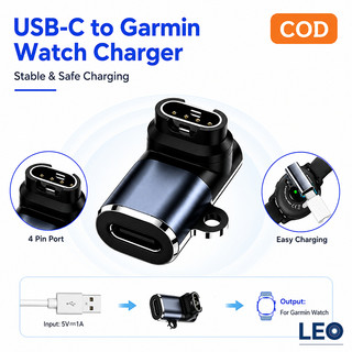 อะแดปเตอร์ชาร์จ USB Type-C สำหรับ Garmin Fenix 7/6/5, Instinct 2S, Venu 2 Plus, EPIX, Forerunner 745, Vivoactive, D2 Cha
