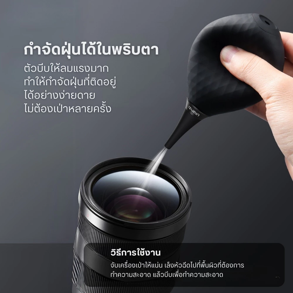 Ulanzi EA02 (CO73) ลูกยางเป่าลม พกพา ทำความสะอาดเลนส์กล้อง เซ็นเซอร์ คีย์บอร์ด สมาร์ทโฟน Air Blower thumbnail 6