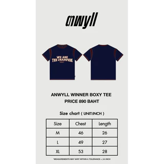 ANWYLL WINNER BOXY TEE เสื้อยืด