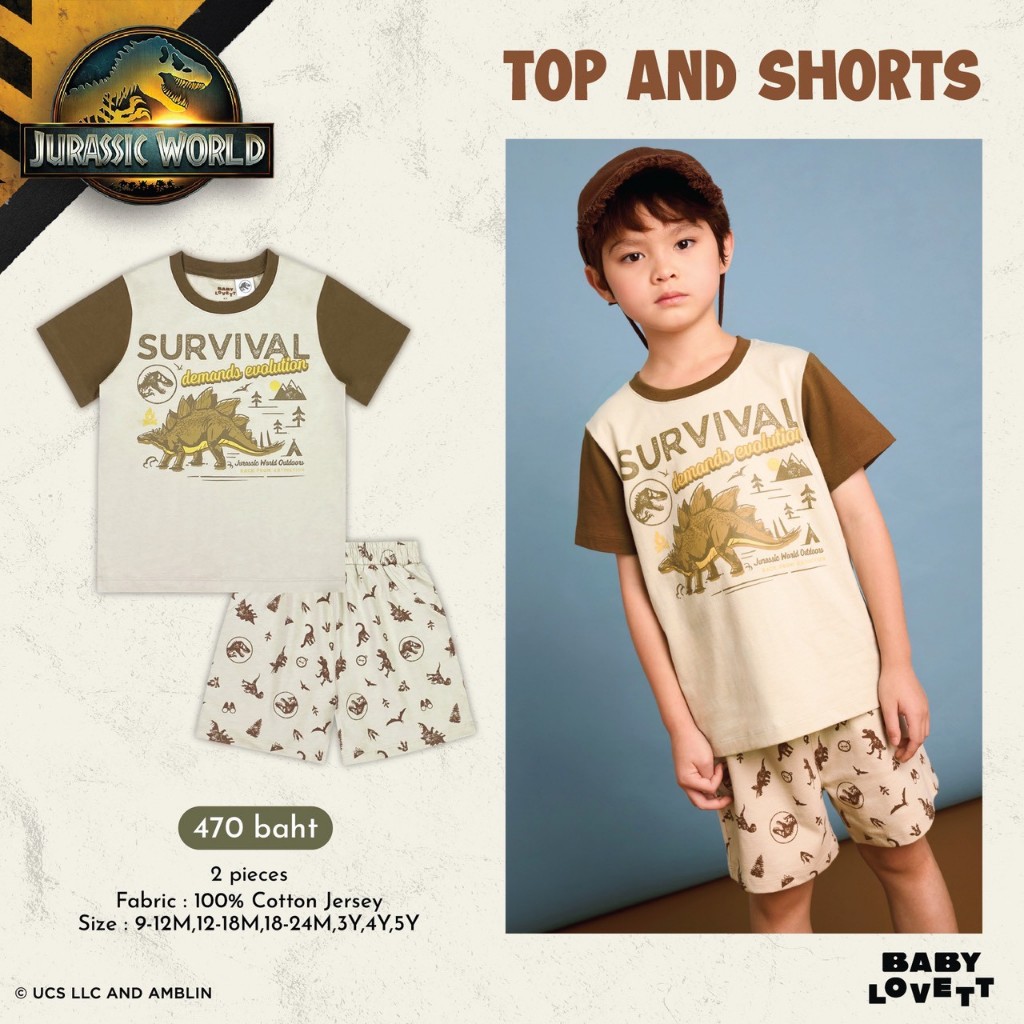 [Babylovett] 10 Drop3 Jurassic World - Top and Shorts