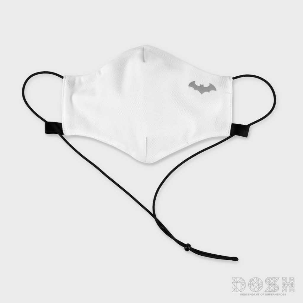 DOSH FACE MASK BASIC LOGO BATMAN หน้ากากผ้าผู้ใหญ่ 2 สี (ดำ-ขาว) FBMM5003