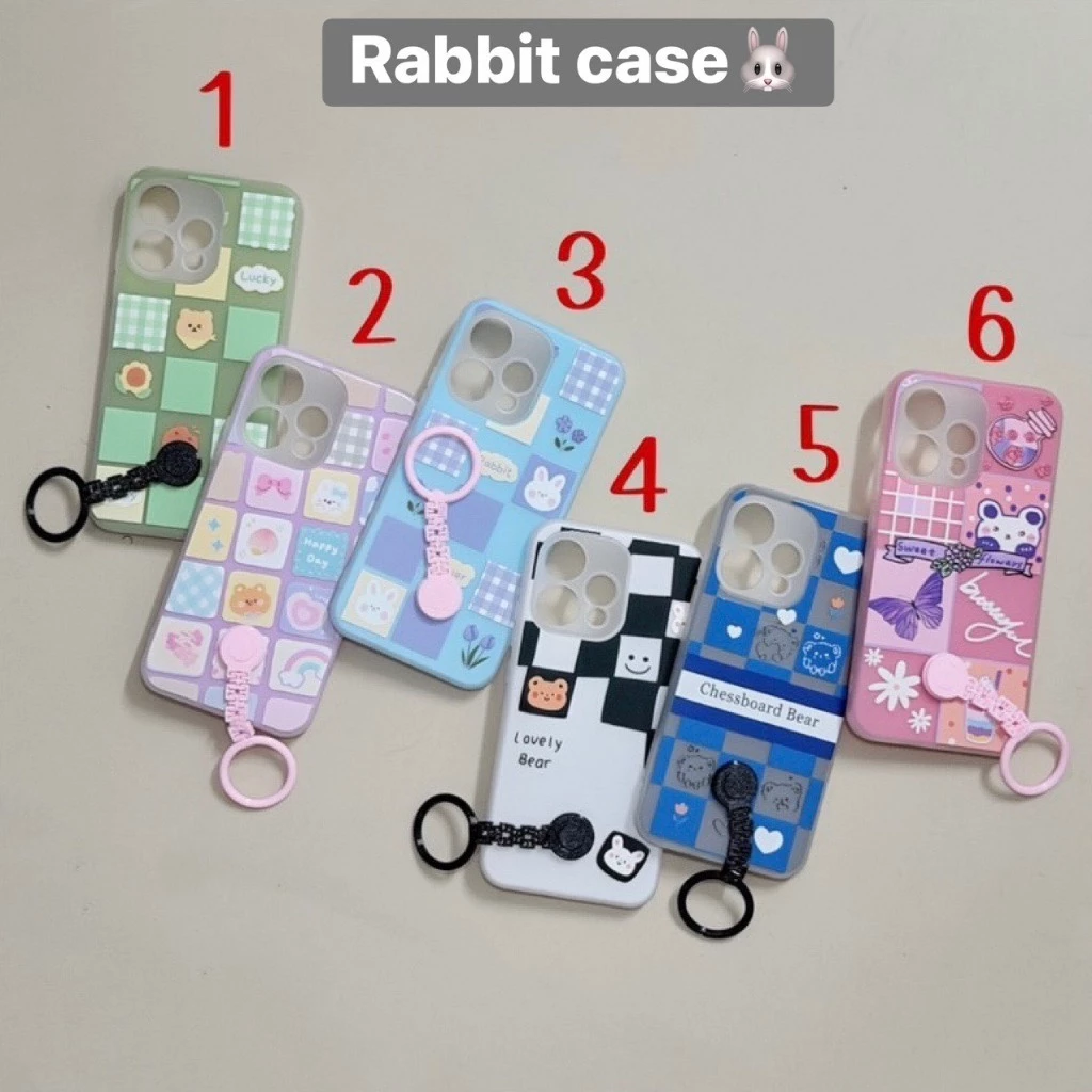 เคส Rabbit case ลายการ์ตูน oppo - A15 A15s A16 A17 A17k A18 A38 A3 A3X A5i A6 A6X A6pro A57 A77s