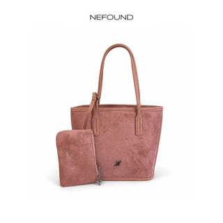 NF25043 NEFOUND กระเป๋า Mini tote รุ่น Bestie bag หนังกลับ Premium ขึ้นทรง พร้อมใบเล็ก