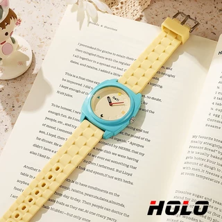 HOLO นาฬิกาข้อมือผู้หญิง น่ารัก โดปามีน นาฬิกากีฬา นักเรียน นาฬิกาควอตซ์