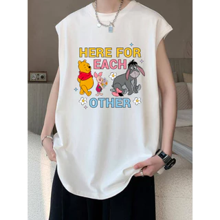 เสื้อแขนกุดคอกลม ลายหมีพู ใส่ได้ทั้งชายหญิง ลายสวยๆ OP-1182