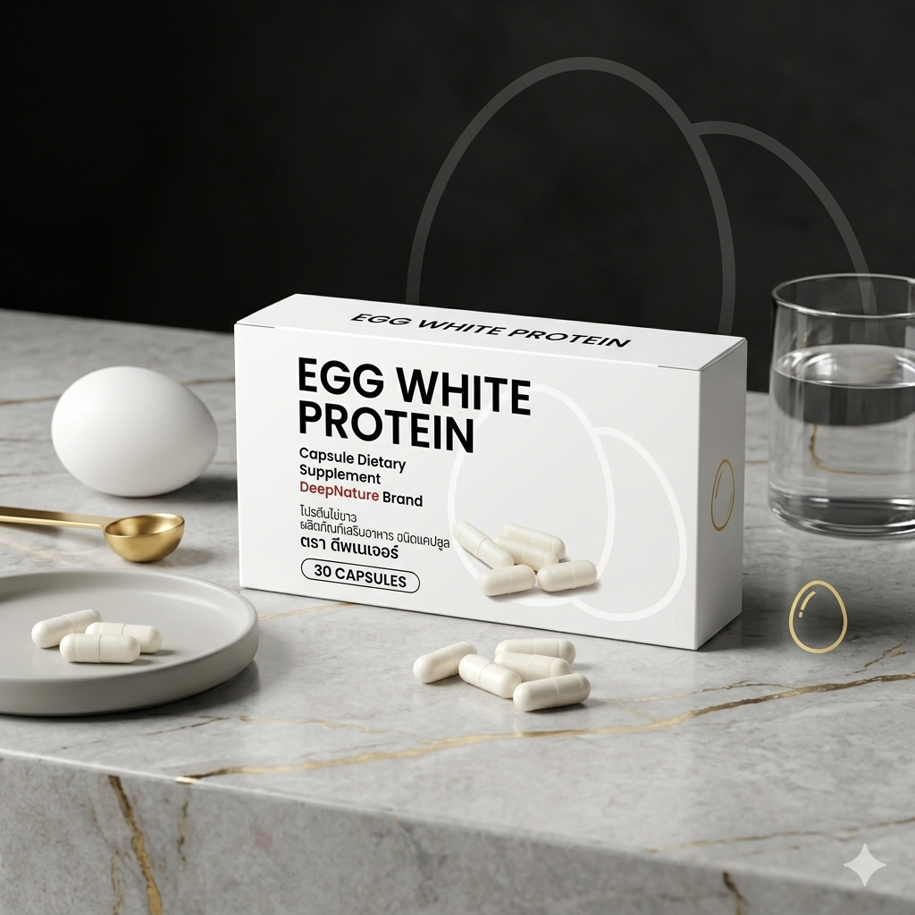 Egg White Protein โปรตีนไข่ขาว ไม่ต้องชง เพิ่มกล้ามเนื้อที่เริ่มไม่มีแรง