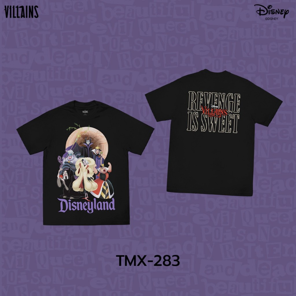 Power 7 Shop เสื้อยืดการ์ตูน "Villains รวมเหล่าตัวร้าย" ลิขสิทธิ์แท้ DISNEY (TMX-283)