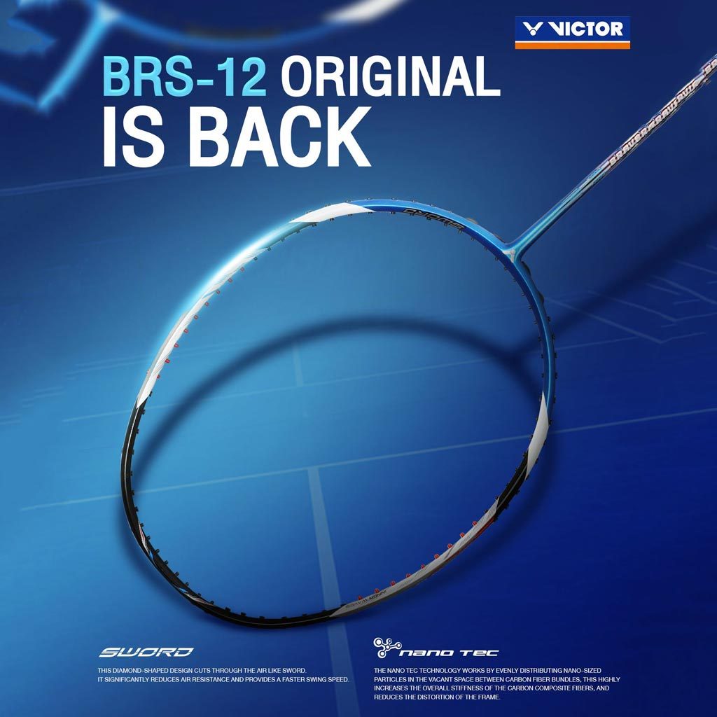 【 ของแท้ 💯% 】ไม้แบดมินตัน VICTOR BRAVE SWORD 12 Original ด้ามไม้ (ฺBRS-12E)