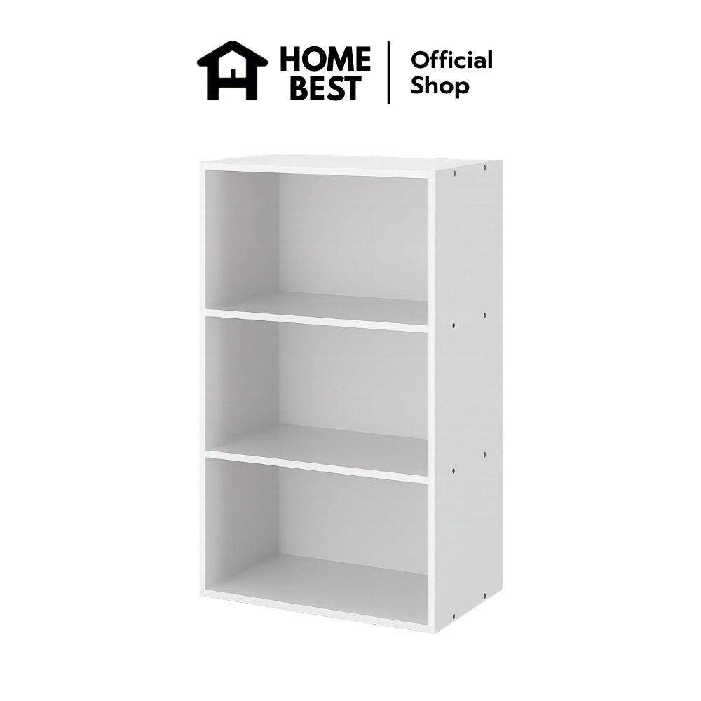 HomeBest ชั้นวางของอเนกประสงค์ 3 ชั้น ผลิตจากไม้คุณภาพดี โครงสร้างแข็งแรง ทนทาน มินิมอล